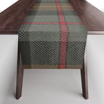 Vintage Brown Gray Tartan Plaid Pattern Table Runner Gallery Image 1