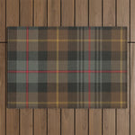 Vintage Brown Gray Tartan Plaid Pattern Outdoor Rug Gallery Image 1
