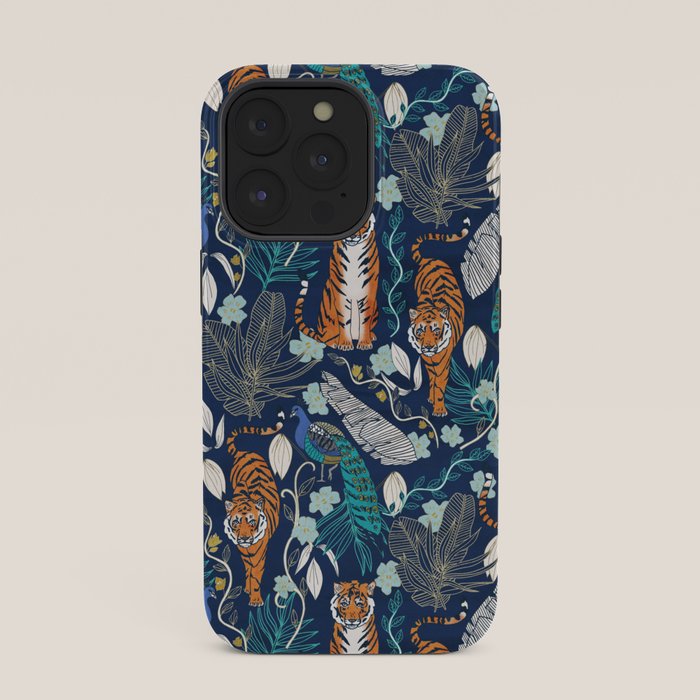Tiger Toile on Navy iPhone Case Gallery Image 35
