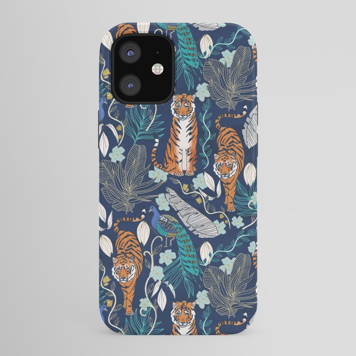 Tiger Toile on Navy iPhone Case Gallery Image 41