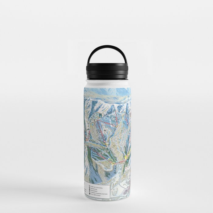 Park City Utah Trail Map Ski Snowboard Water Bottle Gallery Image 3