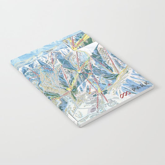 Park City Utah Trail Map Ski Snowboard Notebook Gallery Image 2
