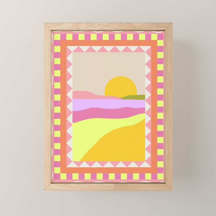 Picture Window Sunset Mini Art Print Gallery Image 1