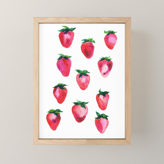 Strawberries Mini Art Print Gallery Image 1