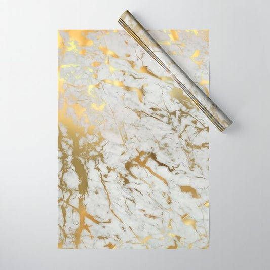 Gold marble Wrapping Paper Gallery Image 1