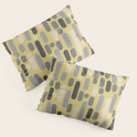 Morningside Heights Midcentury Modern Pattern in Retro Gray, Cream, and Yellow Pillow Sham Gallery Image 1