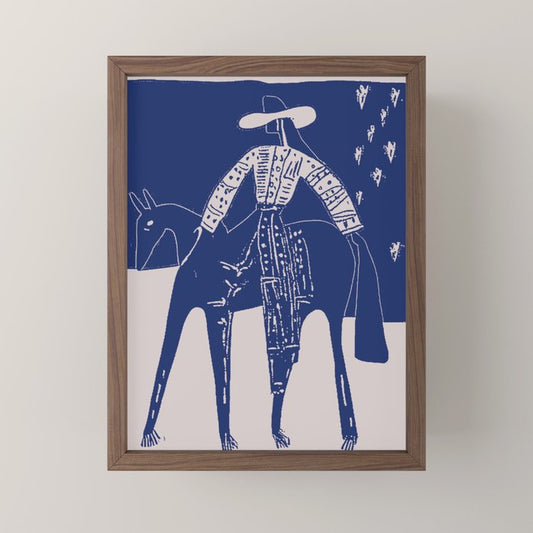 Star Gazer - Cobalt Blue Mini Art Print Gallery Image 2