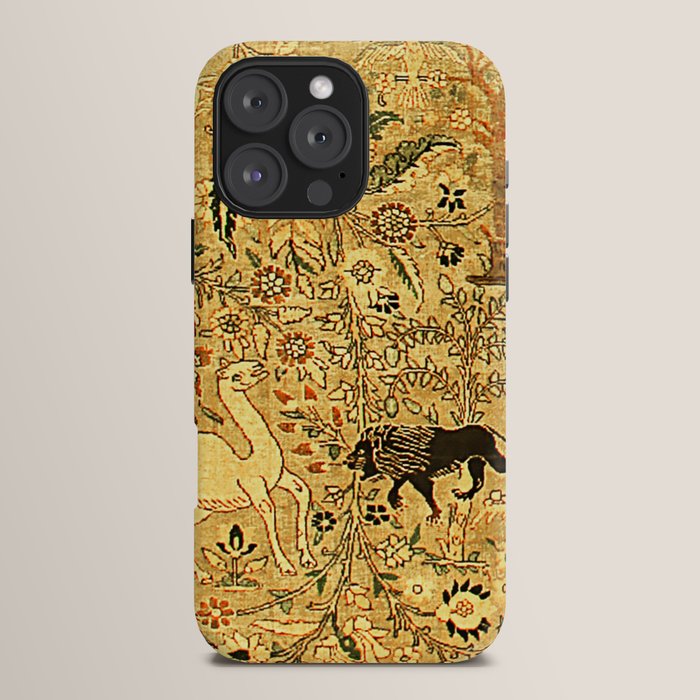 Antique Persian Tabriz Animal Rug Print iPhone Case Gallery Image 16