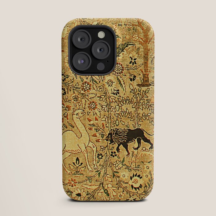 Antique Persian Tabriz Animal Rug Print iPhone Case Gallery Image 19