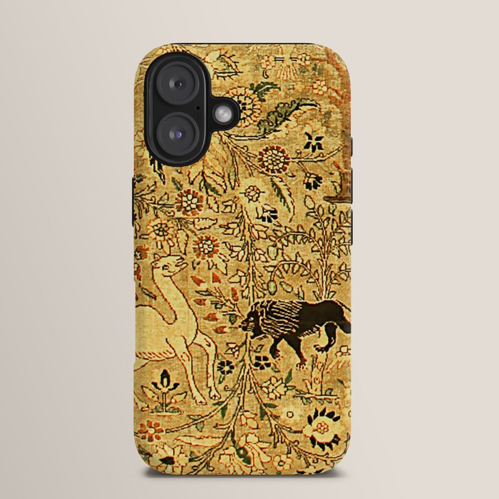Antique Persian Tabriz Animal Rug Print iPhone Case Gallery Image 13