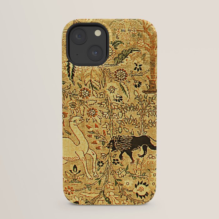 Antique Persian Tabriz Animal Rug Print iPhone Case Gallery Image 29