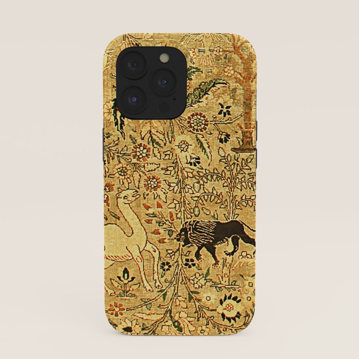 Antique Persian Tabriz Animal Rug Print iPhone Case Gallery Image 39