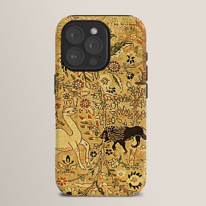 Antique Persian Tabriz Animal Rug Print iPhone Case Gallery Image 15