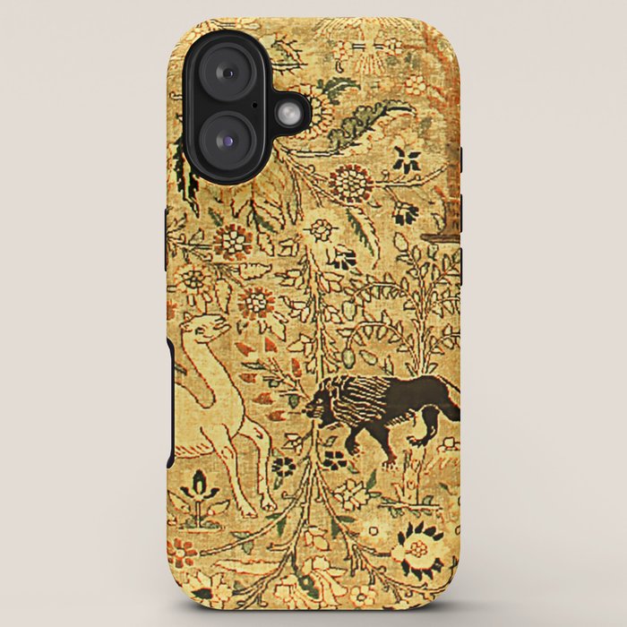 Antique Persian Tabriz Animal Rug Print iPhone Case Gallery Image 5
