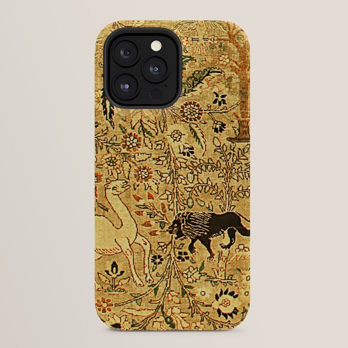Antique Persian Tabriz Animal Rug Print iPhone Case Gallery Image 32