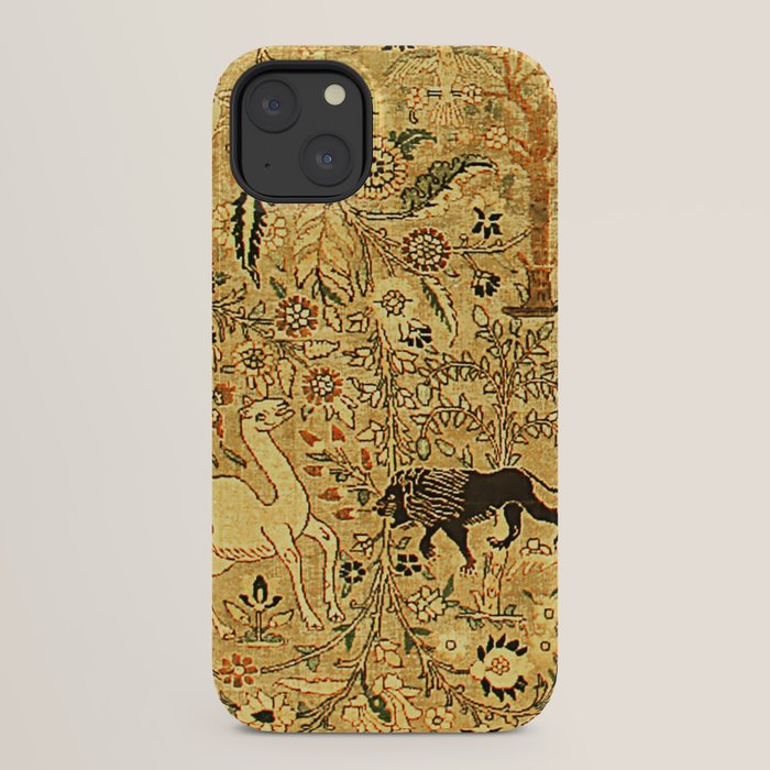 Antique Persian Tabriz Animal Rug Print iPhone Case Gallery Image 30