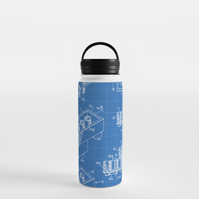 Legos Patent - Legos Brick Art - Blueprint Water Bottle Gallery Image 3