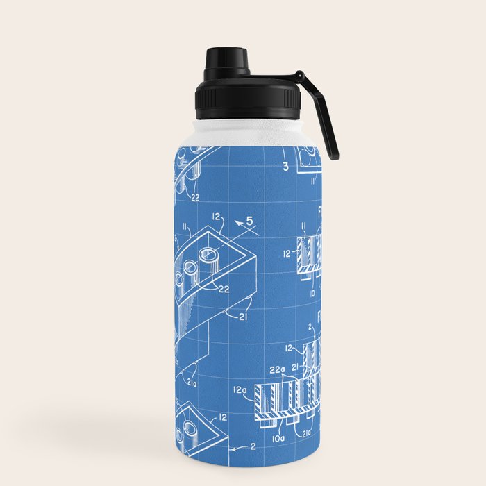 Legos Patent - Legos Brick Art - Blueprint Water Bottle Gallery Image 5