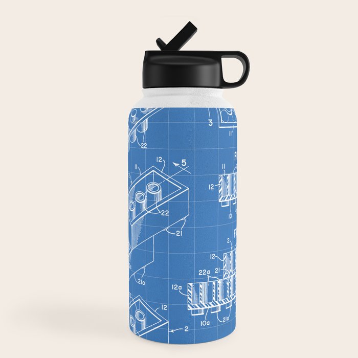 Legos Patent - Legos Brick Art - Blueprint Water Bottle Gallery Image 4