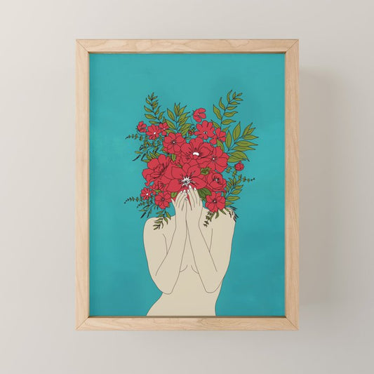 Blooming Red Mini Art Print Gallery Image 1