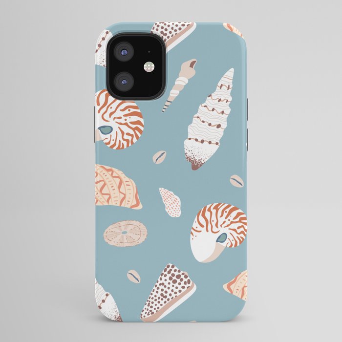 Vintage sea shell flat illustration pattern iPhone Case Gallery Image 42