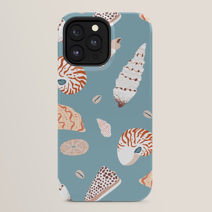 Vintage sea shell flat illustration pattern iPhone Case Gallery Image 32