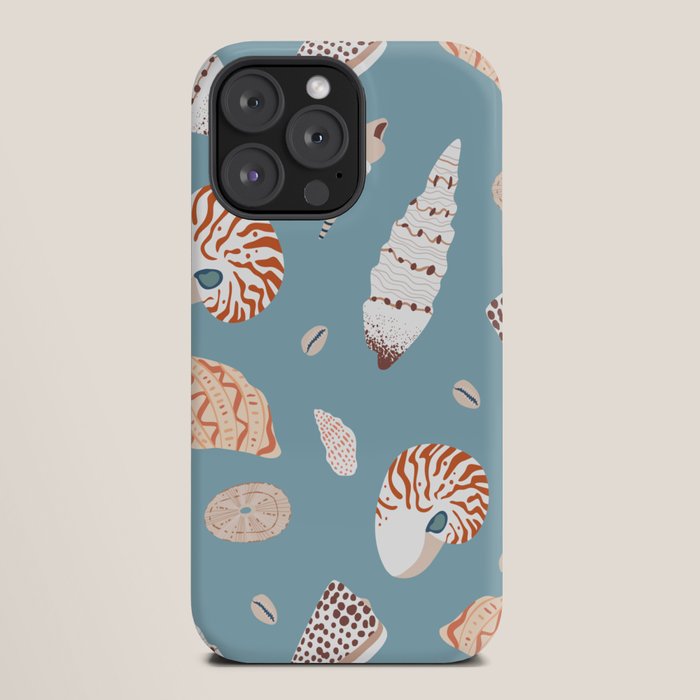 Vintage sea shell flat illustration pattern iPhone Case Gallery Image 20