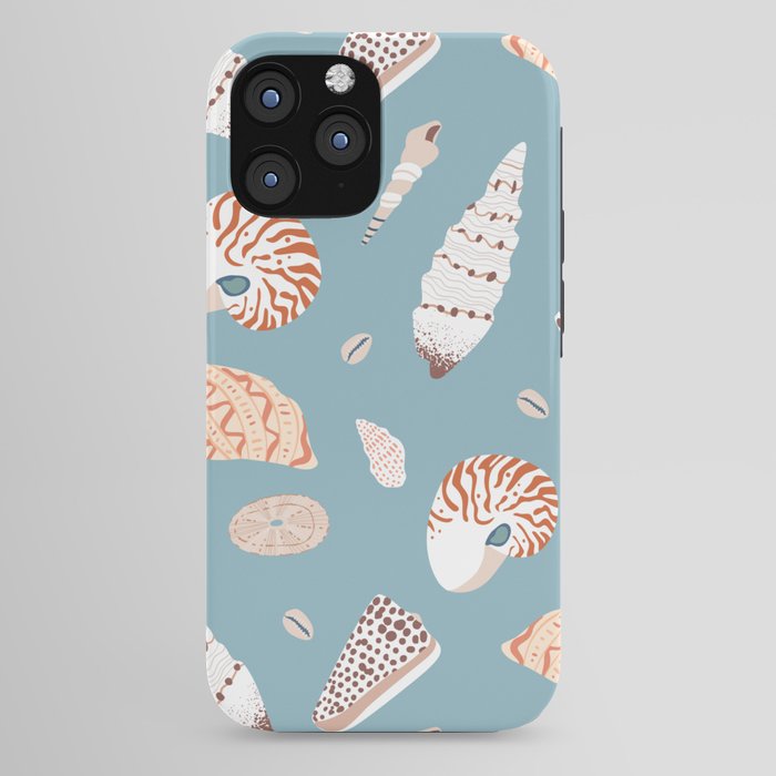 Vintage sea shell flat illustration pattern iPhone Case Gallery Image 44