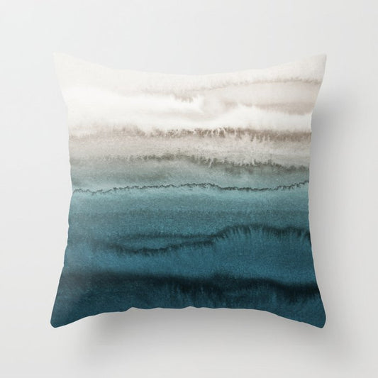 WITHIN THE TIDES - CRASHING WAVES TEAL Throw Pillow Gallery Image 2