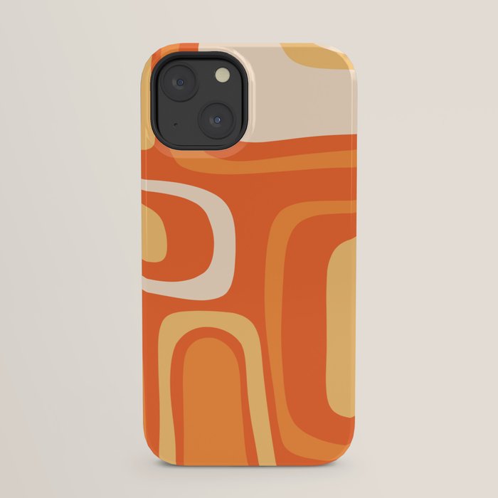 Palm Springs Mid Century Modern Abstract Pattern in Bright Orange Tangerine Tones iPhone Case Gallery Image 29