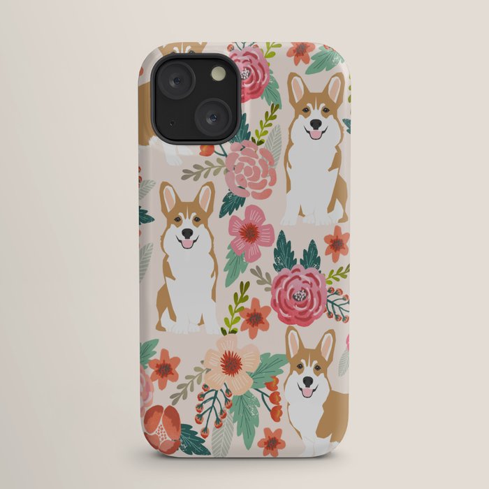 Corgi floral spring bloom flowers nature garden dog dog breeds corgis cute corgi puppies love iPhone Case Gallery Image 17