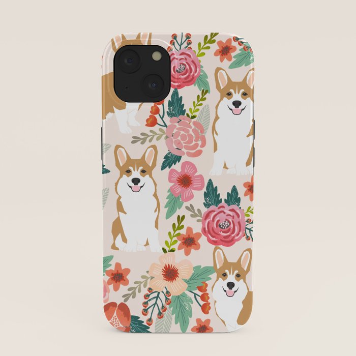 Corgi floral spring bloom flowers nature garden dog dog breeds corgis cute corgi puppies love iPhone Case Gallery Image 37