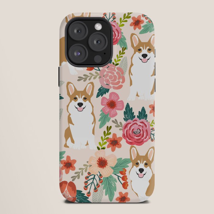 Corgi floral spring bloom flowers nature garden dog dog breeds corgis cute corgi puppies love iPhone Case Gallery Image 12