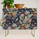 Hand Painted Floral Garden Night Credenza Gallery Image 1