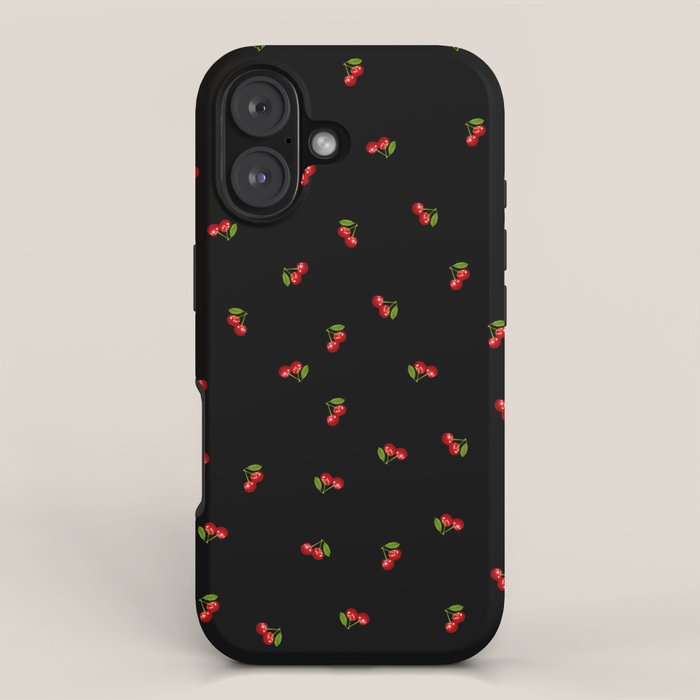 Dark Delicate Cherry iPhone Case Gallery Image 1