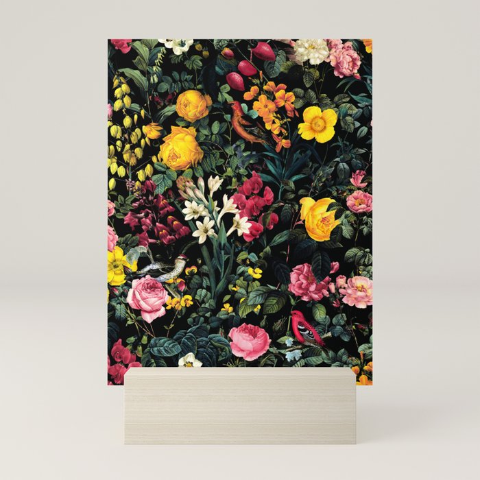 Floral and Birds Pattern Mini Art Print Gallery Image 5