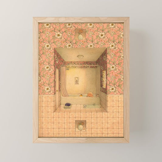 Bath in Pink Mini Art Print Gallery Image 1