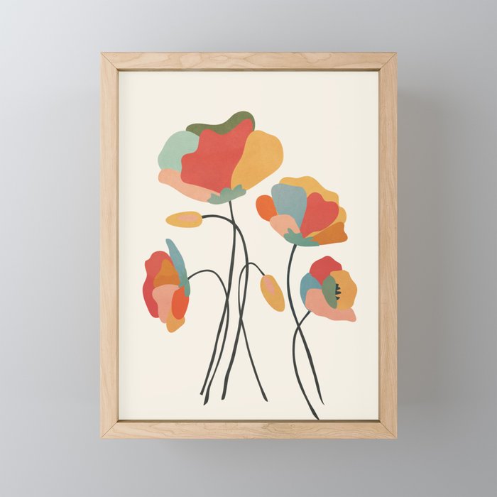 Colorful Flowers Mini Art Print Gallery Image 1
