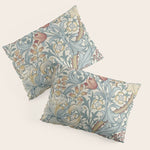 William Morris Vintage Golden Lily Soft Slate & Manilla Pillow Sham Gallery Image 1