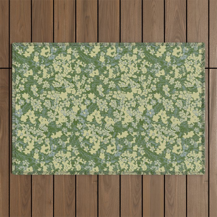Nostalgia (Green-Blue) Outdoor Rug Gallery Image 1