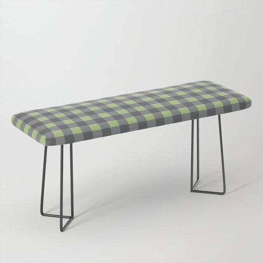 Small Blocks - Spring Green and Grays Bench Gallery Image 1
