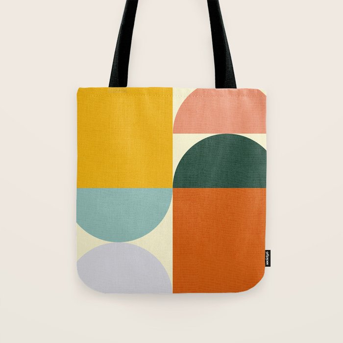 Geometric Abstract Mid Century Modern 4 Tote Bag Gallery Image 1