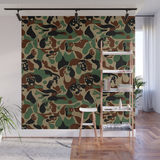 Dachshund Camouflage Wall Mural Gallery Image 1
