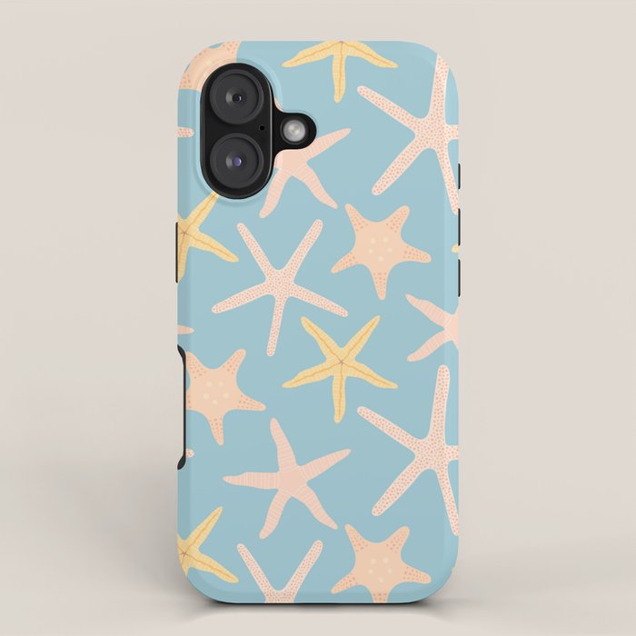 Vintage marine starfish sea animal pattern iPhone Case Gallery Image 1