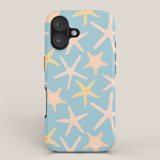 Vintage marine starfish sea animal pattern iPhone Case Gallery Image 1