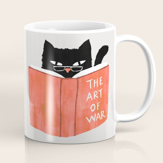 Cat reading book Coffee Mug Gallery Image 1