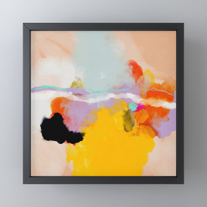 yellow blush abstract Mini Art Print Gallery Image 3