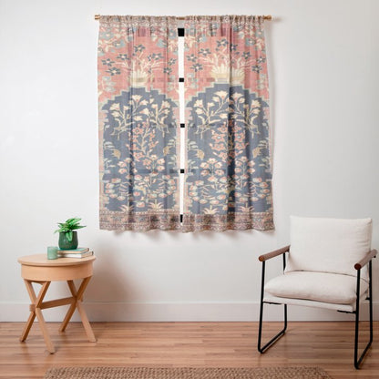 Kashan Poshti Antique Central Persian Rug Print Window Curtain Gallery Image 23