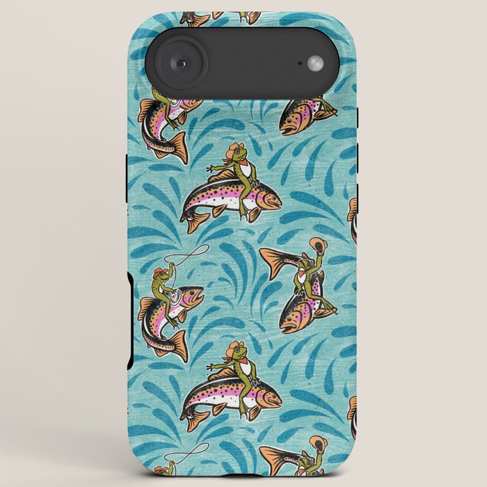Rodeo Frogs - Aqua iPhone Case Gallery Image 6