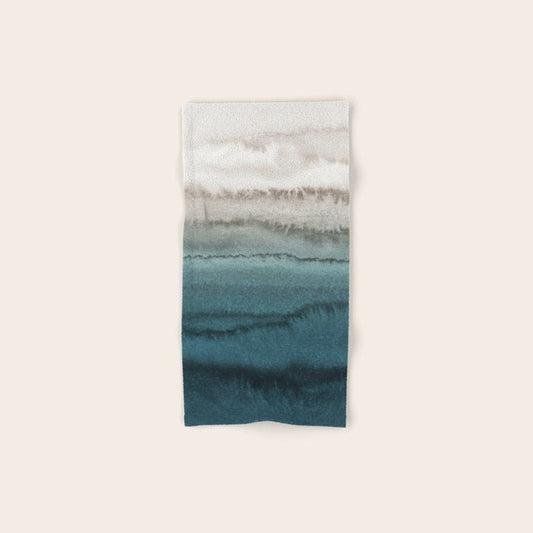 WITHIN THE TIDES - CRASHING WAVES TEAL Bath Towel Gallery Image 1